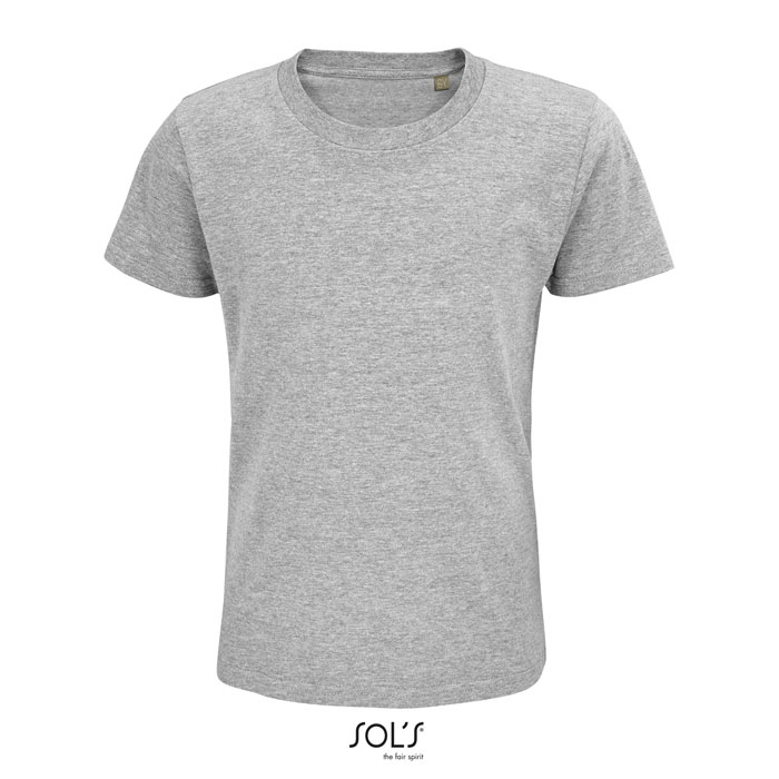 Tee-shirt enfant personnalisé coton bio 175g - PIONEER Gris chiné
